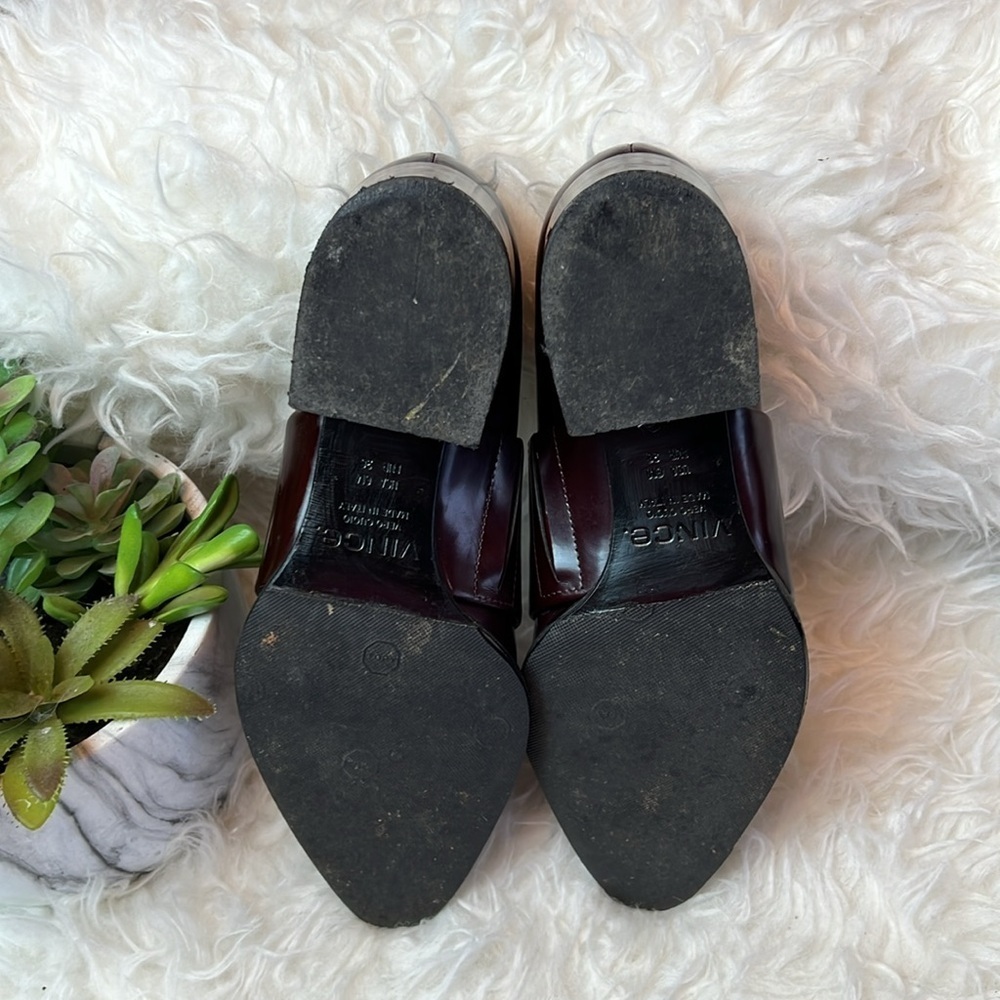 Vince Women’s Yaeger Oxblood Pointed-Toe Loafers Dress Shoes Size 6M US - Picture 8 of 17